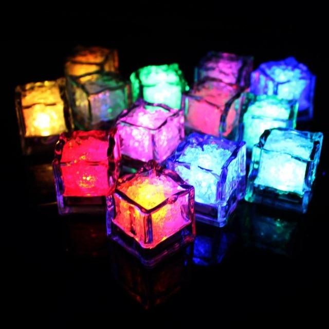 12 LED Water Activated Ice Cubes